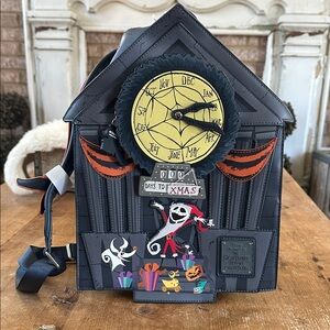 THE BURTON'S NIGHT BEFORE CHRISTMAS TOWN HALL MINI BACKPACK DISNEY NEW